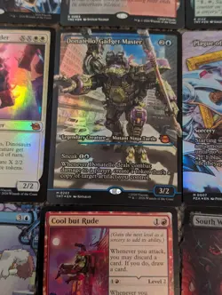 TMNT MTG Mythic & Rare Lot Of 20: Donatello Showcase Foil, Plague Of Vermin Foil - Image 2