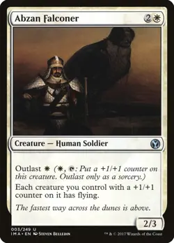 Abzan Falconer 3 IMA Iconic Masters Human Soldier Outlast White Belledin MTG NM - Image 1