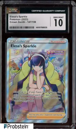 2023 Pokemon EN Crown Zenith #147 Elesa's Sparkle CGC 10 GEM MINT - Image 1