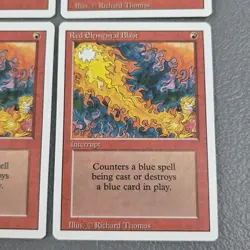 RED ELEMENTAL BLAST X4 MAGIC THE GATHERING REVISED VINTAGE MTG TRADING CARD #198 - Image 3