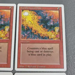 RED ELEMENTAL BLAST X4 MAGIC THE GATHERING REVISED VINTAGE MTG TRADING CARD #198 - Image 5