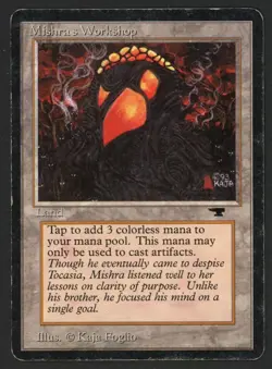 ***Mishra's Workshop (Indents & Edge Wear)*** MTG Antiquities Magic Kid Icarus - Image 1