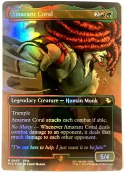 Amarant Coral - Foil - Borderless - Commander: FINAL FANTASY - Near Mint MtG - Image 1