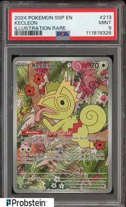 2024 Pokemon SSP EN #213 Kecleon IR PSA 9 MINT - Image 1