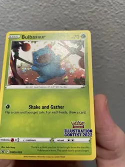 Pokemon TCG: Bulbasaur SWSH303 Black Star Promo Illustration Contest 2022 - LP - Image 4