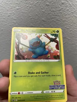 Pokemon TCG: Bulbasaur SWSH303 Black Star Promo Illustration Contest 2022 - LP - Image 5