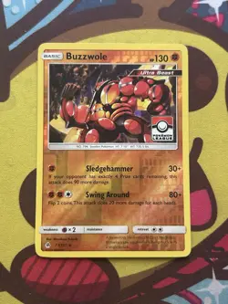Pokemon Buzzwole 77/131 - League Promo Holo - SM Forbidden Light - Image 1