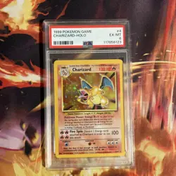 1999 Pokemon Charizard Base Set Unlimited Holo Rare #4 PSA 6 - Image 1