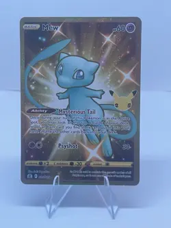 Pokemon TCG Celebrations Mew Gold Full Art Holo Card 25/25 Secret Rare - Image 1