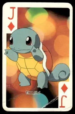Squirtle Jack of Diamonds Televi-Kun Poker Card Pokemon Japanese ~ HP - Image 1
