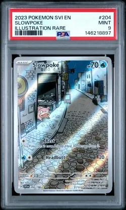 Pokemon TCG Slowpoke Illustration Rare 204/198 Scarlet & Violet Base Set- PSA 9 - Image 1