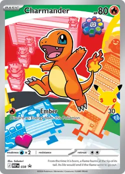 Charmander MEP 038 - Pokemon First Partner 30th Anniversary Black Star Promo - Image 1