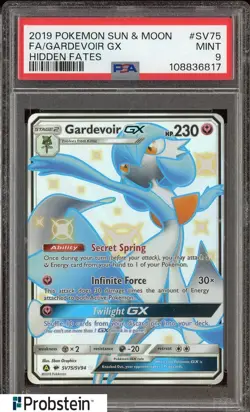 2019 Pokemon S&M Hidden Fates #SV75 Gardevoir GX Full Art PSA 9 MINT - Image 1