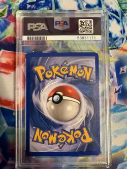 Pokemon 2003 Best of Game Professor Elm Reverse Holo Black Star Promo PSA 8 - Image 2