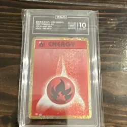 Pokemon TCG Fire Energy Basic Energy Holo Classic TAG Graded 2023 Japanese - Image 1