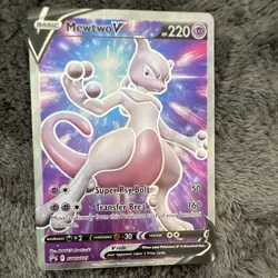 Pokemon TCG Mewtwo V Full Art Promo SWSH229 Sword & Shield Holo Psychic 220HP - Image 1
