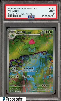 2023 Pokemon MEW EN #167 Ivysaur IR PSA 9 MINT - Image 1