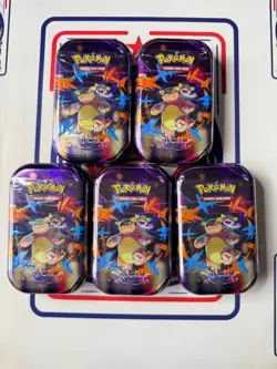 Pokemon TCG Mega Evolution Mega Heroes Mini Tin - Lot Of 5 - New Factory Sealed - Image 1