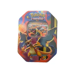 Pokemon Mega Charizard ex Factory Sealed Tin Box - Charizard Y -4 Booster Packs - Image 1
