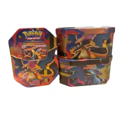 Pokemon Mega Charizard ex Factory Sealed Tin Box - Charizard Y -4 Booster Packs - Image 3