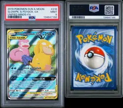 Pokemon 2019 Slowpoke & Psyduck GX 218/236 Tag Team Unified Minds PSA 9 🔥🔥🔥 - Image 3