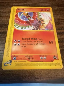 Pokemon TCG Ho-oh 52 Black Star Promo Trading Card 2002 E-Reader Nintendo MP - Image 2