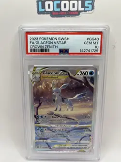 2023 PSA 10 FA Glaceon Vstar #GG40 Full Art Galarian Gallery Pokemon TCG SWSH CZ - Image 1