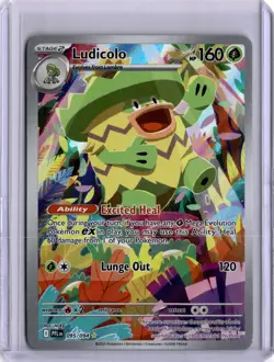 🌿 Ludicolo 095/094 Me02: Phantasmal Flames Holo Pokemon TCG Grass Pack Fresh 🌿 - Image 1