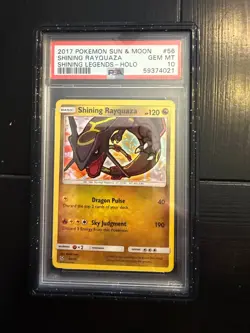 2017 Pokemon Sun & Moon Shining Legends 56/73 Shining-Rayquaza PSA 10 - Image 1