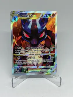 Lucario VSTAR 2023 Pokemon SWSH291 Crown Zenith ETB Black Star Alt Art - Image 1