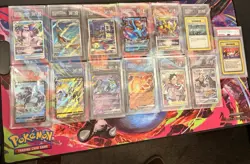 Lot of 12 Pokemon Slabs and 17 Japanese Cards - Image 1