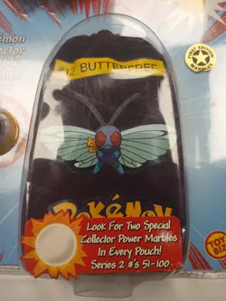 Vintage Pokemon Purple Pouch W/10 Marbles Butterfree, New, First Edition #12 - Image 2