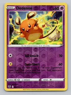 Reverse Holo Dedenne 085/195 Uncommon SWSH12: Silver Tempest Pokemon - Image 1