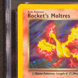 Rocket's Moltres 12/132 2000 Pokemon Gym Heroes Unlimited Holo Rare CGC 8 - Image 3