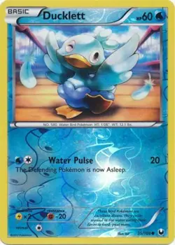 Pokemon - Ducklett - 35/108 - Common - Reverse Holo - BW - Dark Explorers - NM - Image 1