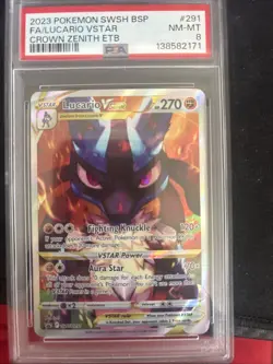 Pokemon 2023 Lucario VSTAR Crown Zenith SWSH291 PSA 8 - Image 1