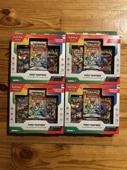 Pokemon TCG First Partner Illustration Collection Series 1 New Sealed Lot Of 4 - Image 1