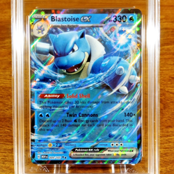 Pokemon SV 151 Blastoise EX 009/165 AGS Gem-MT 10 Holo Double Rare 2023 - Image 2