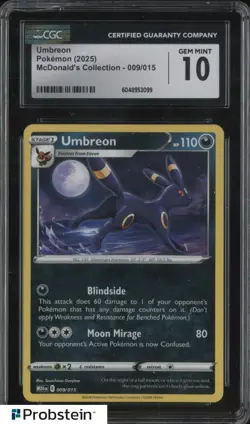 2025 Pokemon Mcdonald's Collection #009/015 Umbreon CGC 10 GEM MINT - Image 1