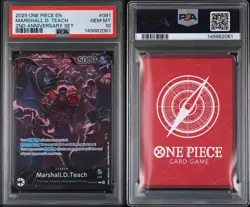 2025 ONE PIECE ENGLISH 2ND ANNIVERSARY SET OP09-081 MARSHALL D. TEACH PSA 10 - Image 3