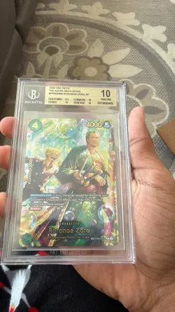 Bandai Roronoa Zoro - PRB02-006 SP Foil Special The Azure Sea's Seven BGS 10. - Image 1
