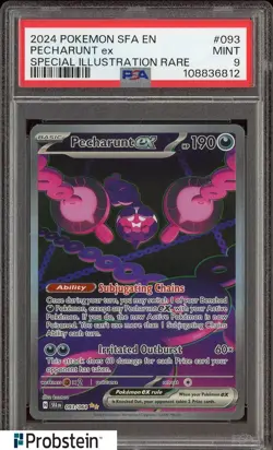 2024 Pokemon SFA EN #093 Pecharunt ex SIR PSA 9 MINT - Image 1