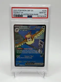 2023 POKEMON OBF EN-OBSIDIAN FLAMES SPECIAL ILLUSTRATION RARE PIDGEOT EX PSA 10 - Image 1