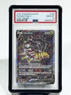 2022 POKEMON SWORD & SHIELD LOST ORIGIN #186 FULL ART/GIRATINA V PSA 10 - Image 1