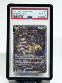 2022 POKEMON SWORD & SHIELD LOST ORIGIN #186 FULL ART/GIRATINA V PSA 10 - Image 2