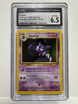 Pokemon TCG Haunter Spanish Base Set Unlimited 29/102 Uncommon CGC 6.5 - Image 2