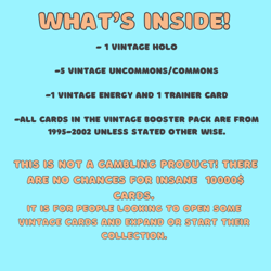 VINTAGE JAPANESE POKEMON CUSTOM BOOSTER PACK - MINIMUM 1 HOLO PER PACK ! - Image 2