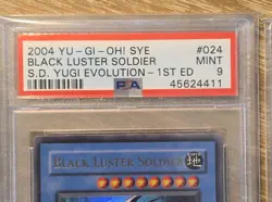 Yu-Gi-Oh! Black Luster Soldier English 1st Edition SYE-024 PSA 9 plus Ritual - Image 3