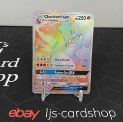 Charizard GX Burning Shadows 150/147 Secret Rare Damaged Pokemon Card T1 - Image 1