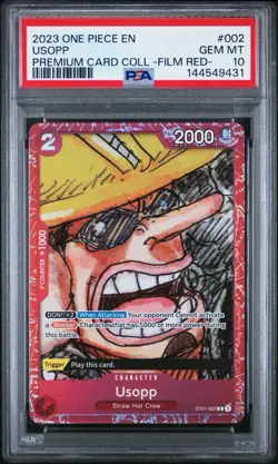 2023 ONE PIECE PREM CARD COLL -ONE PIECE FILM RED- #002 USOPP PSA 10 - Image 1
